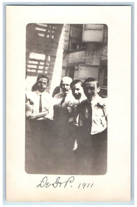 1911 Employees Occupational Business Suit East Orange NJ RPPC Photo Postcard