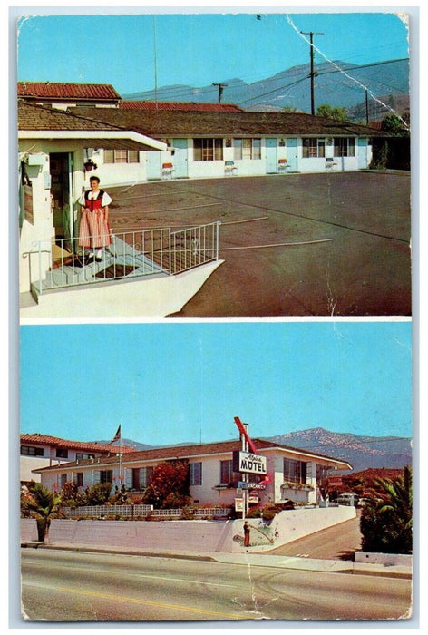 c1960 Alpine Motel State Street Restaurant Santa Barbara California CA Postcard