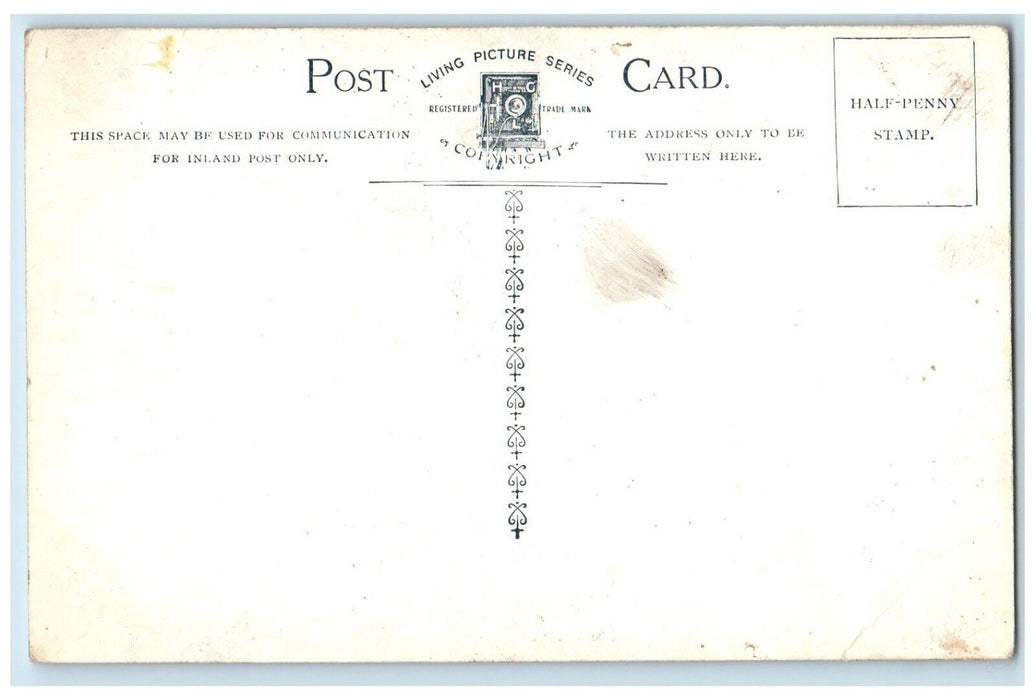 c1910's Auld Lang Syne Song Notes Couples Holding Hands Unposted Postcard