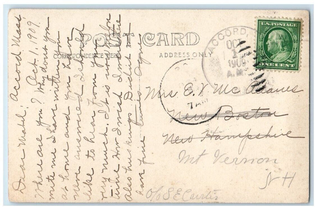 1909 Pond Lighthouse Shack View Accord Massachusetts MA RPPC Photo Postcard