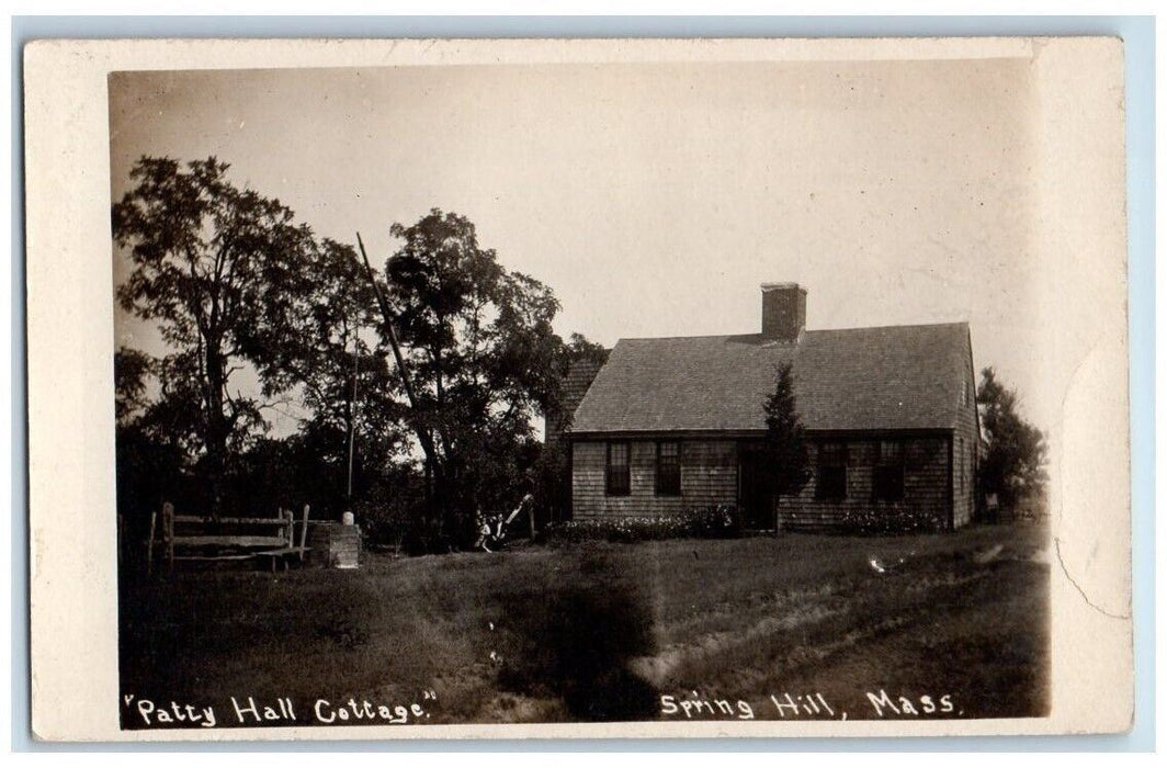 1909 Patty Hall Cottage View Spring Hill Massachusetts MA RPPC Photo Postcard