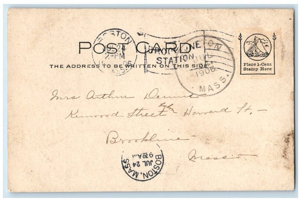 1906 Pollards Point Residence Clifton Massachusetts MA RPPC Photo Postcard