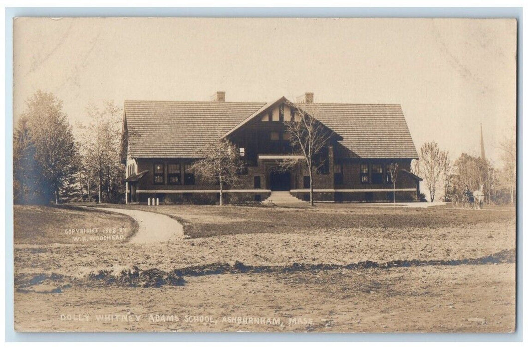 c1910's Dolly Whitney Adams School Ashburnham MA RPPC Photo Unposted Postcard