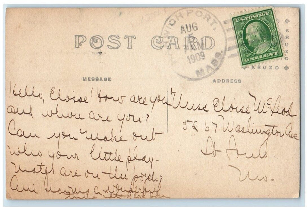 1909 Residence Home View Women Garden Harwich Port MA RPPC Photo Postcard