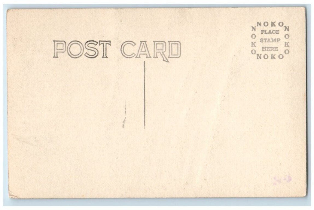 1927 Pontoon Bridge Submerged Boats Flood Disaster RPPC Photo Unposted Postcard