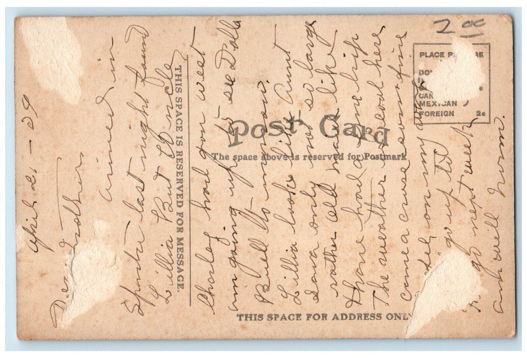 c1910's Ward School Building Campus Sparta Wisconsin WI Posted Antique Postcard