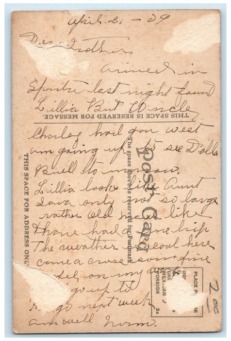 c1910's Ward School Building Campus Sparta Wisconsin WI Posted Antique Postcard