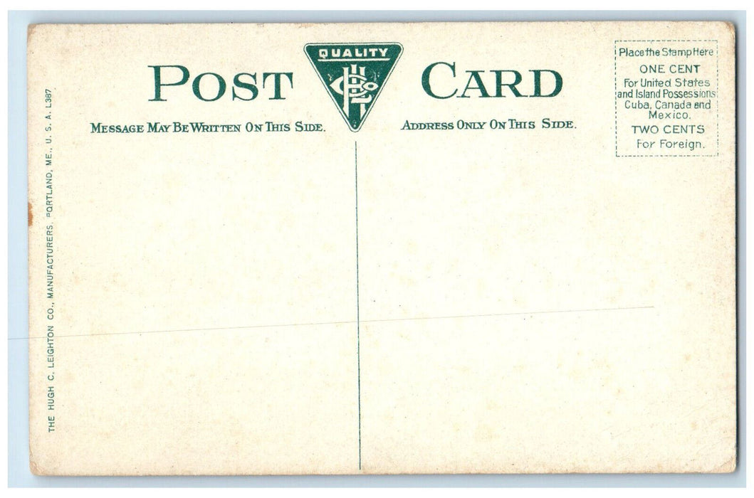1910 Moonlight View from Bancroft Tower Worcester Massachusetts MA Postcard