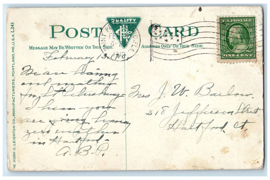 1910 A Glimpse of the Fishing Fleet St. Petersburg Florida FL Posted Postcard
