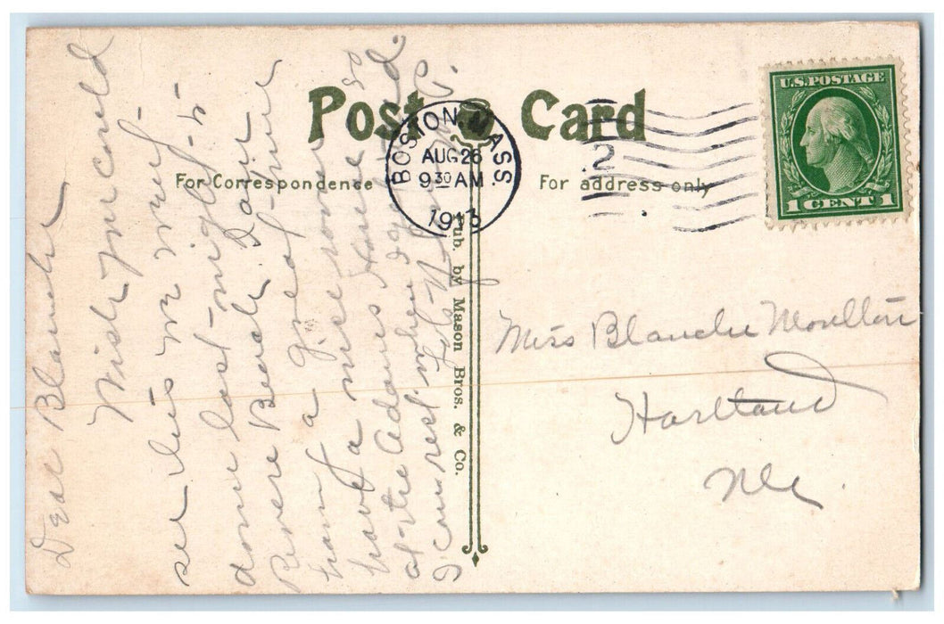 1913 Bathers at Revere Beach Massachusetts MA Antique Posted Postcard