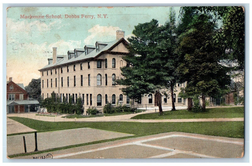 c1910 Mackenzie School Dobbs Ferry New York NY Antique Posted Postcard
