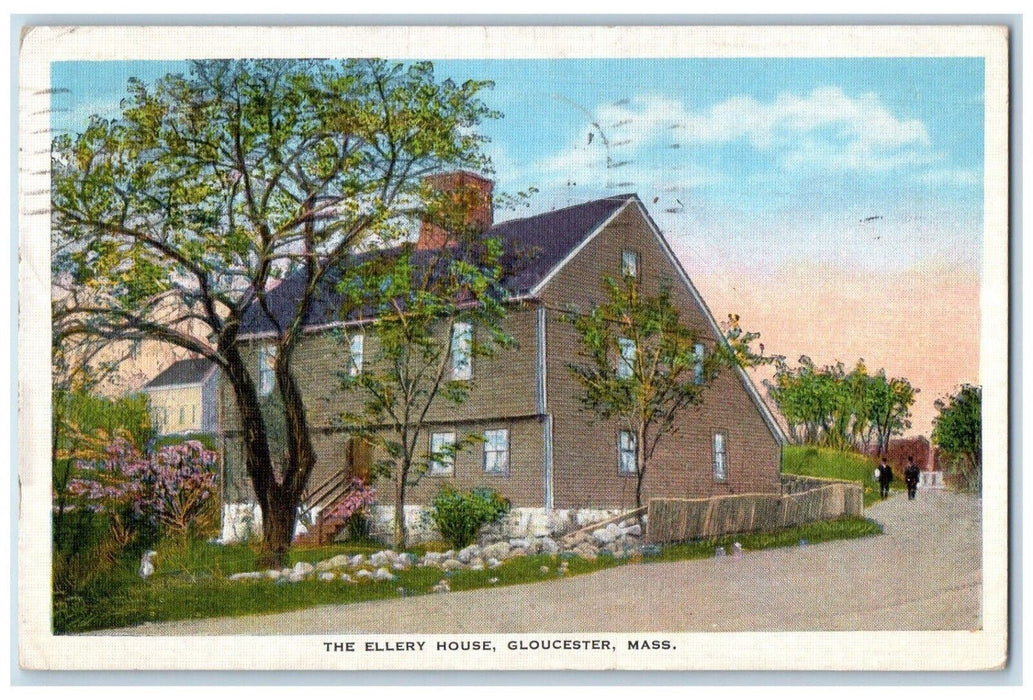 1936 The Ellery House Scene Street Gloucester Massachusetts MA Vintage Postcard