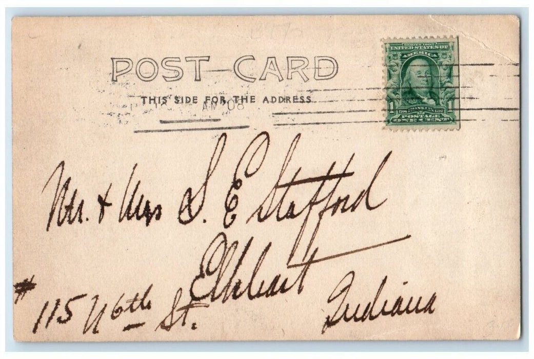 1908 Railroad Factory Smokestack View Chicago Illinois IL RPPC Photo Postcard
