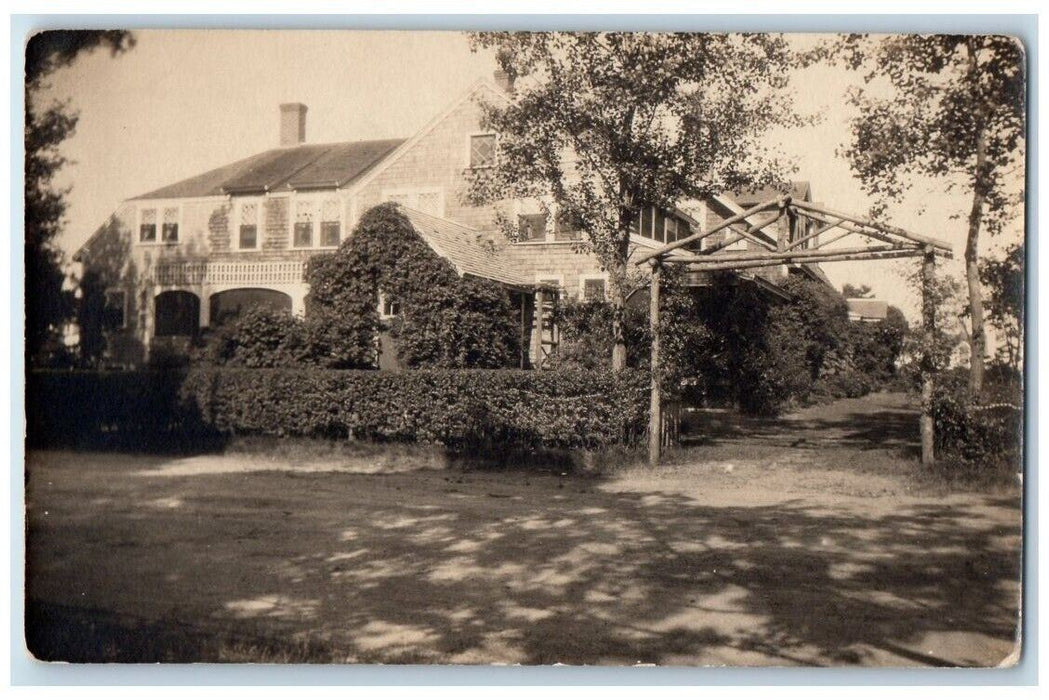 c1920's Residence Home View Pinehurst Massachusetts MA RPPC Photo Postcard