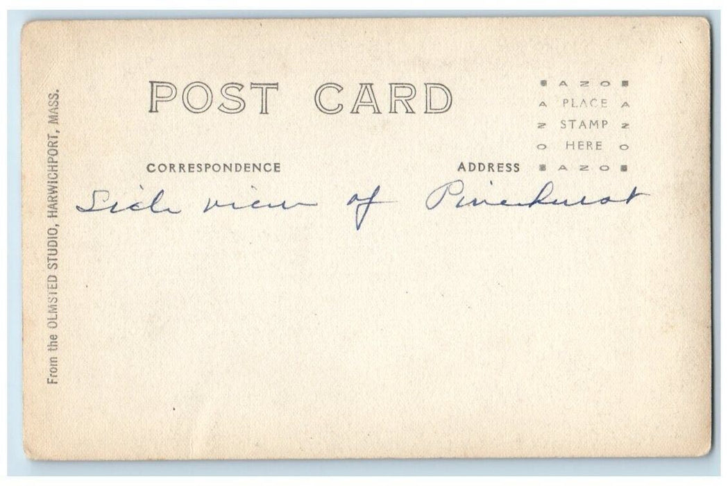 c1920's Residence Home View Pinehurst Massachusetts MA RPPC Photo Postcard
