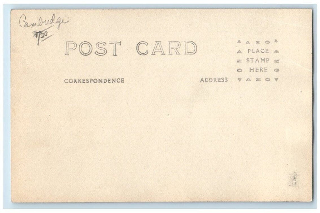 c1920's College University Cambridge Massachusetts MA RPPC Photo Postcard