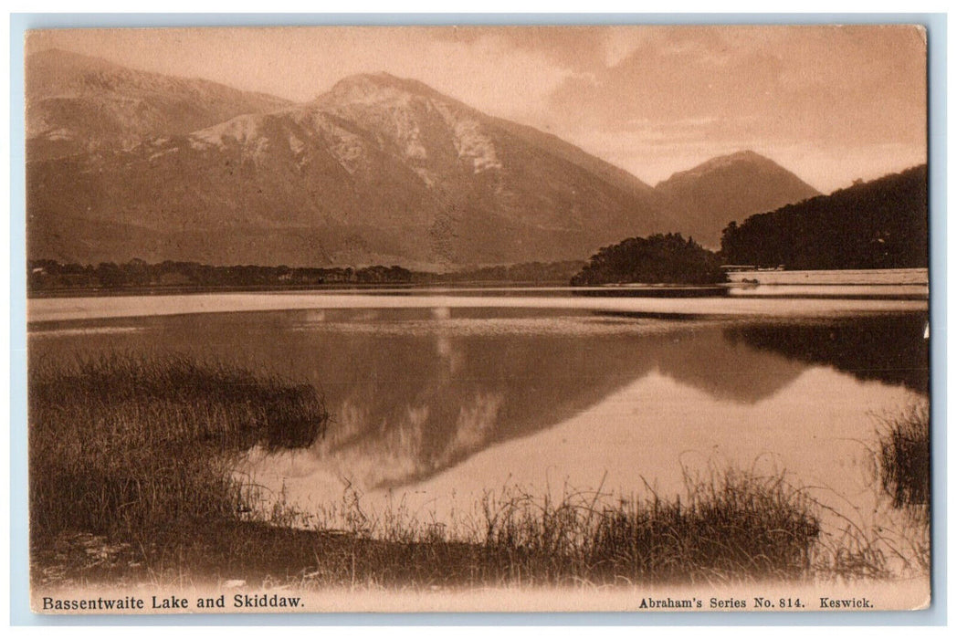 c1940's Bassentwaite Lake and Skiddaw Keswick North West England Postcard