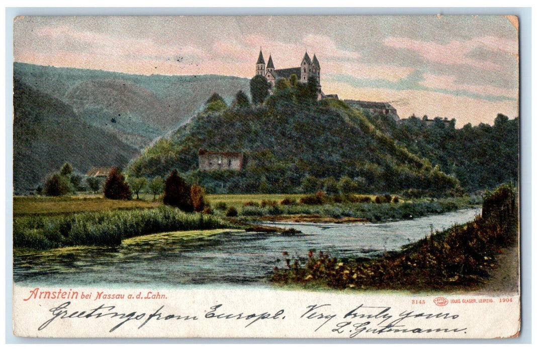 1906 Arnstein near Nassau on the Lahn Rhineland-Palatinate Germany Postcard