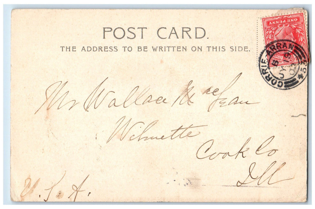1902 Mountain Boat Landing Coatfell from Brodick Bay Arran Scotland Postcard