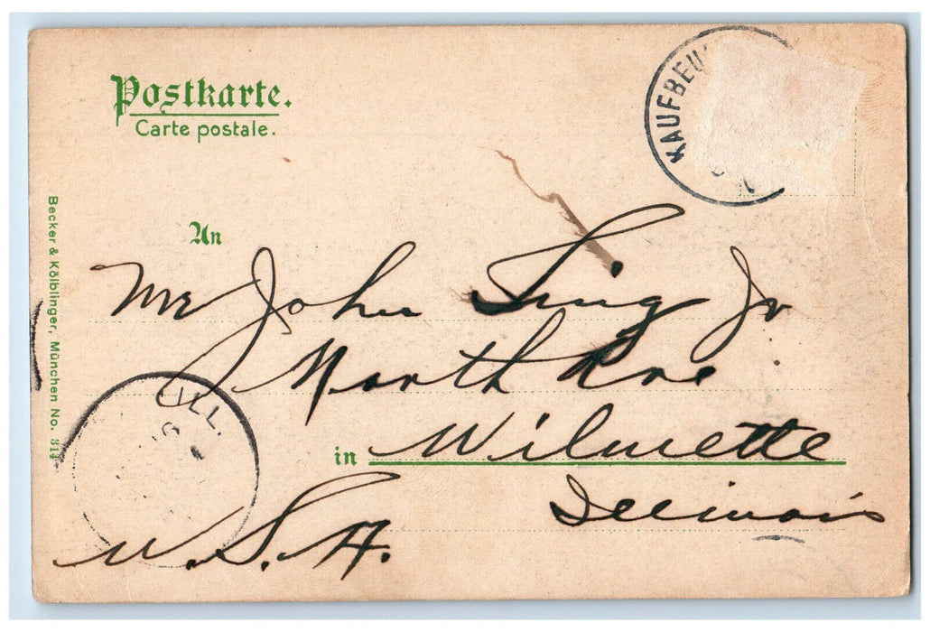 c1905 View of Hofbrauhaus Munchen (Munich) Germany Antique Posted Postcard