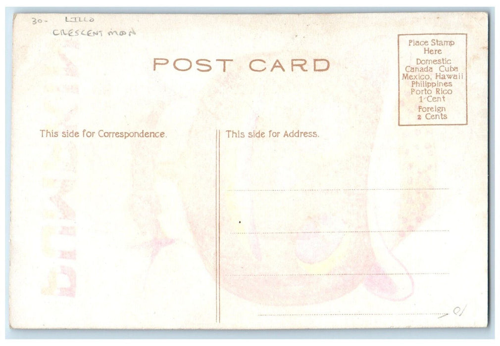 c1910s Old Couple Fighting Anthropomorphic Crescent Moon Lillo Embossed Postcard