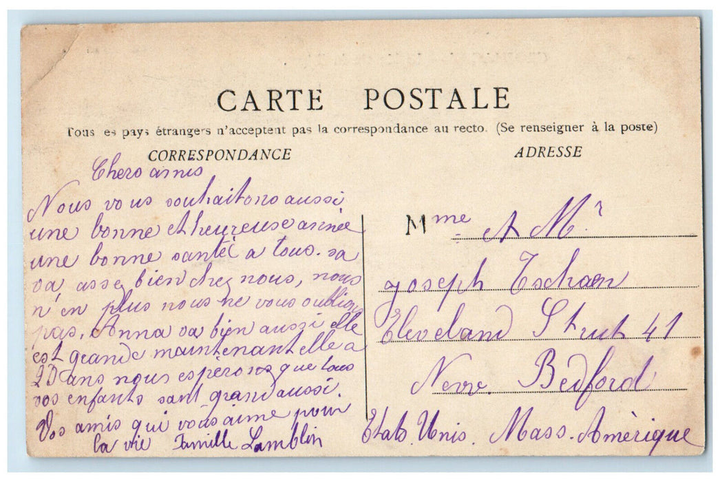 c1910 View of Grosmagny La Montée Du Gripot France Posted Antique Postcard
