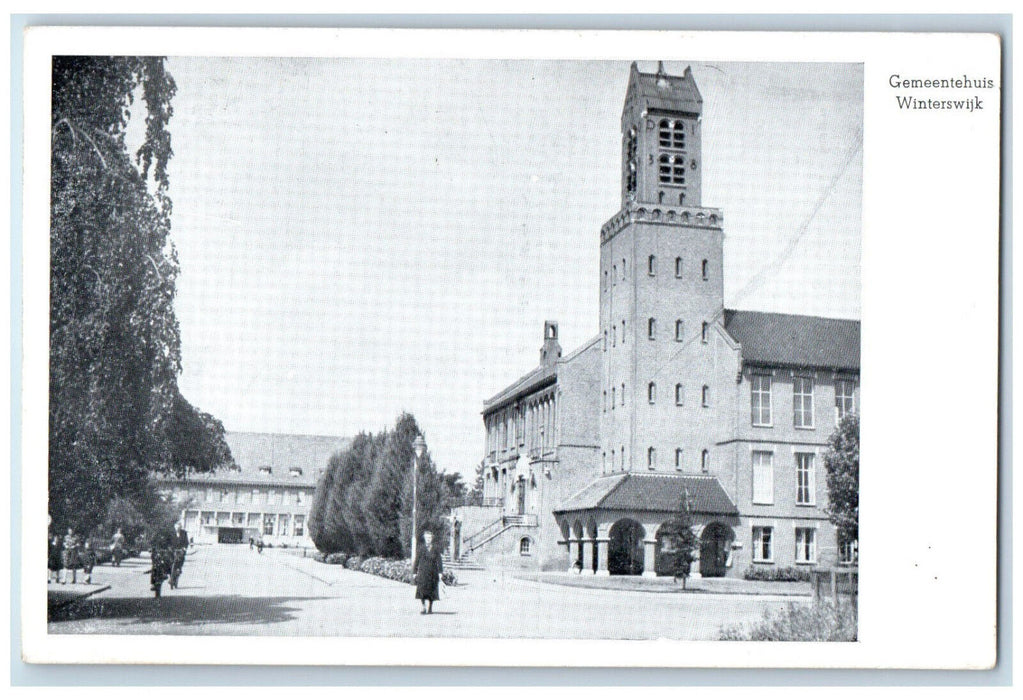 c1910 View of Town Hall Winterswijk Netherlands Antique Unposted Postcard