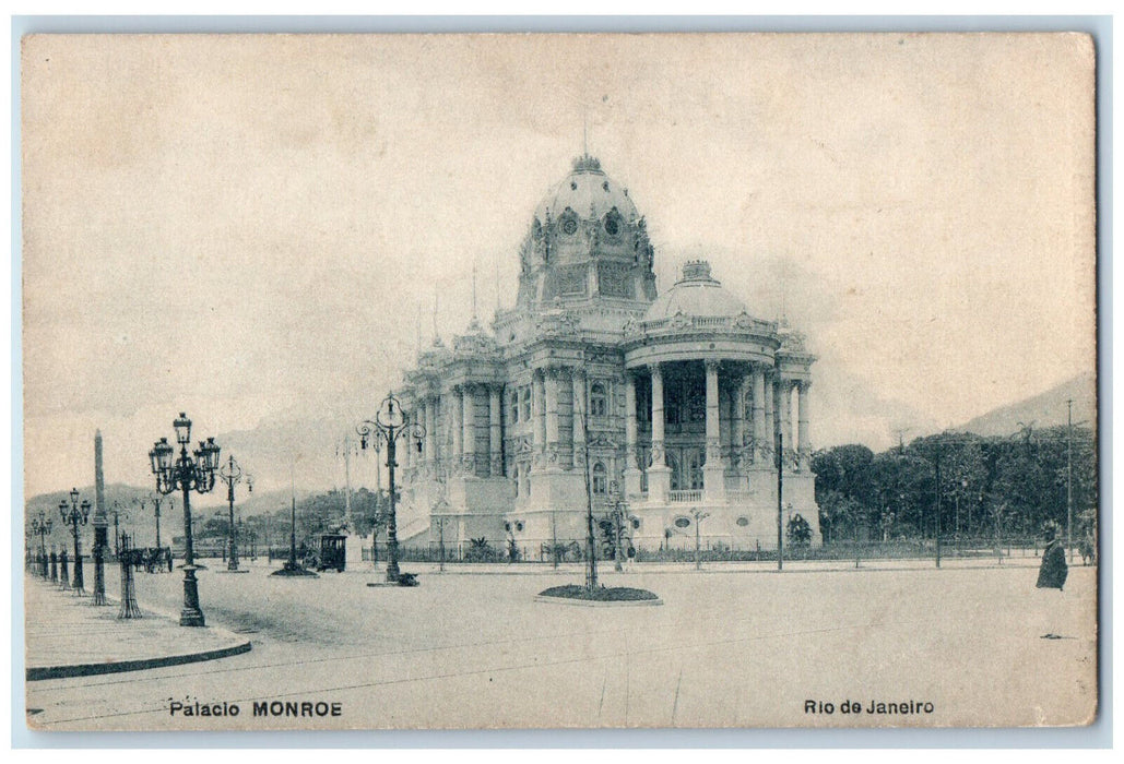 c1910 Palacio Monroe Rio De Janeiro Brazil Antique Unposted Postcard