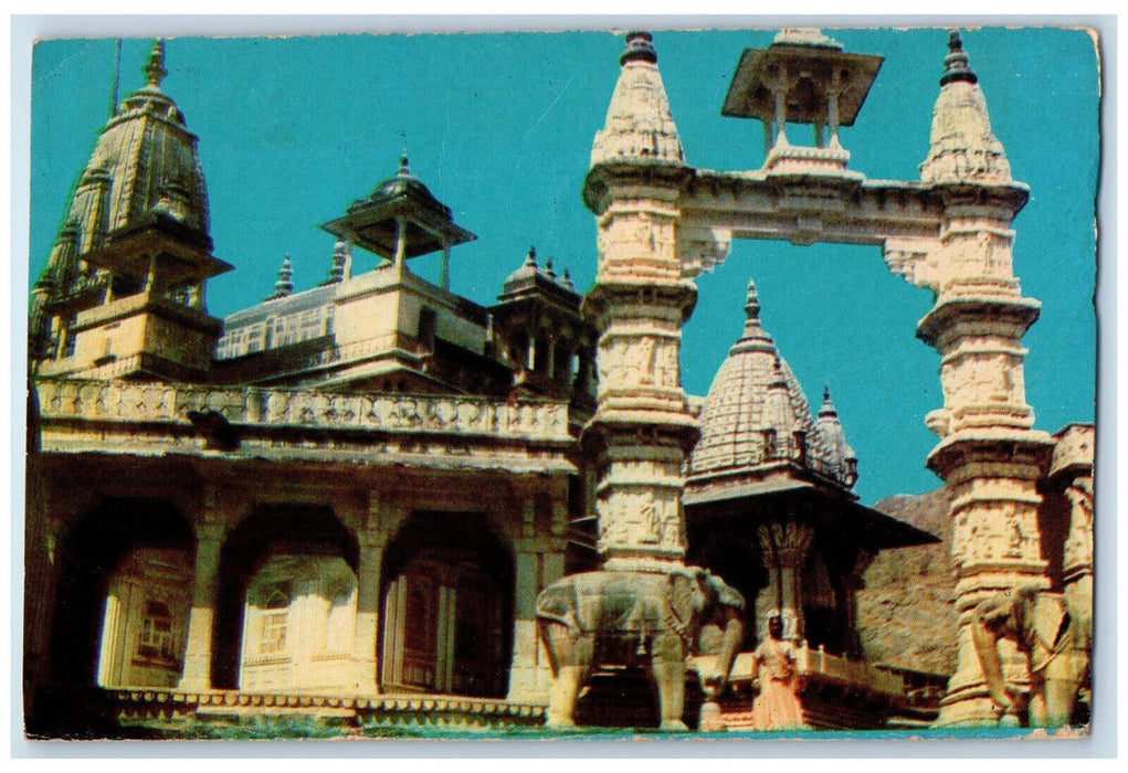 c1910 View of Jagat Shiroomani Temple Amer India Antique Unposted Postcard