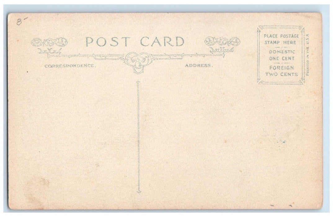 c1910's Valentine Greeting Little Girl Curly Hair With Letter Antique Postcard