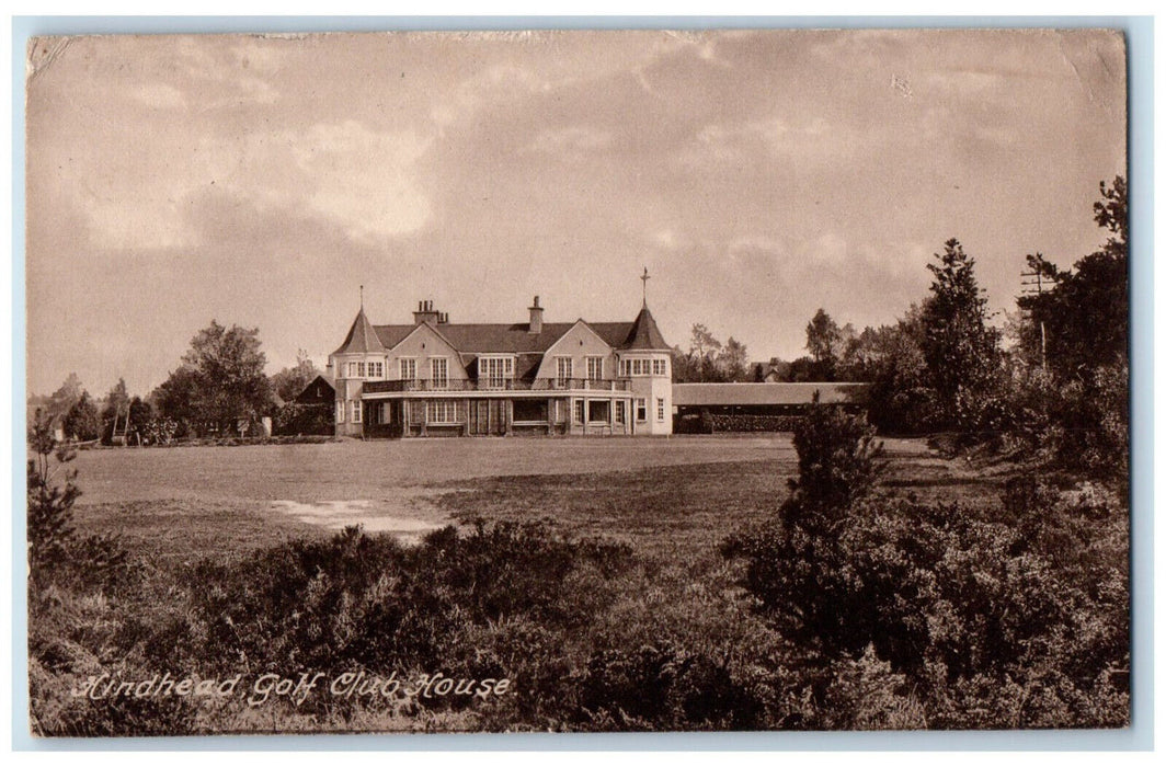 1924 Hindhead Golf Club House Surrey England Vintage Posted Postcard