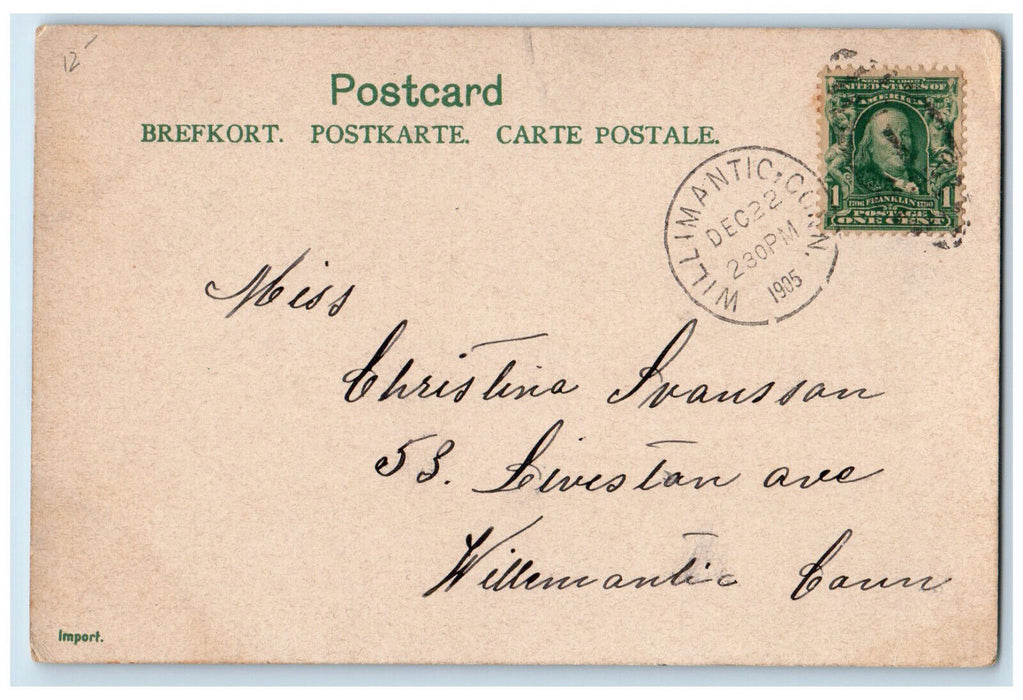 1905 Scene of Hunters Taking Picture in Norway Antique Posted Postcard
