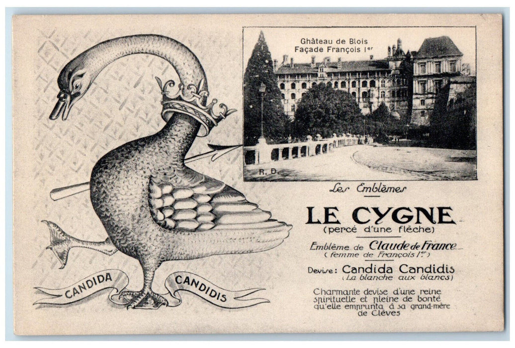 c1910 Ghateau De Blois Facade Francois Le Cygne Claude De France Postcard