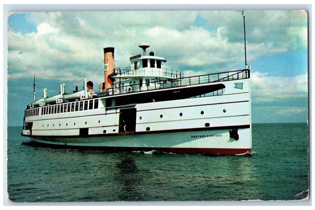 1955 Menemsha In Martha Vineyard Cruise Ship Massachusetts MA Antique Postcard
