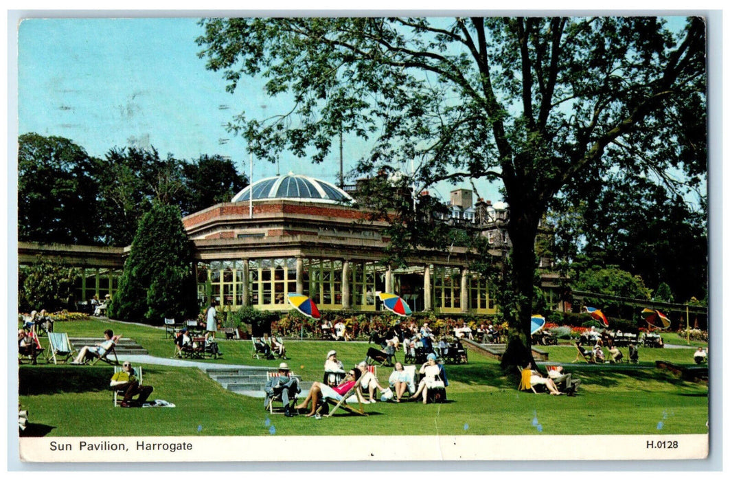 1969 Sun Pavilion Harrogate England Festival of Arts and Science Stamp Postcard