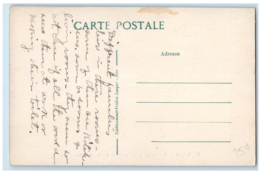 c1910 The Old Houses On La Bevera FL SOSPEI France Posted Antique Postcard