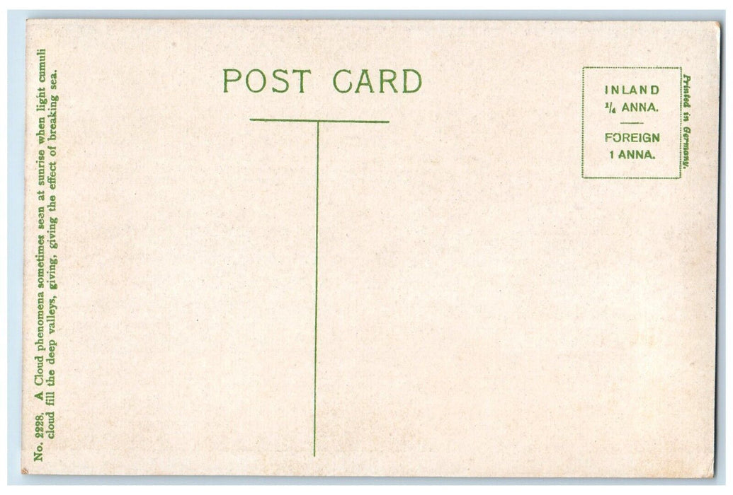 c1910's Sea Of Cloud From The Mall Darjeeling India Unposted Antique Postcard