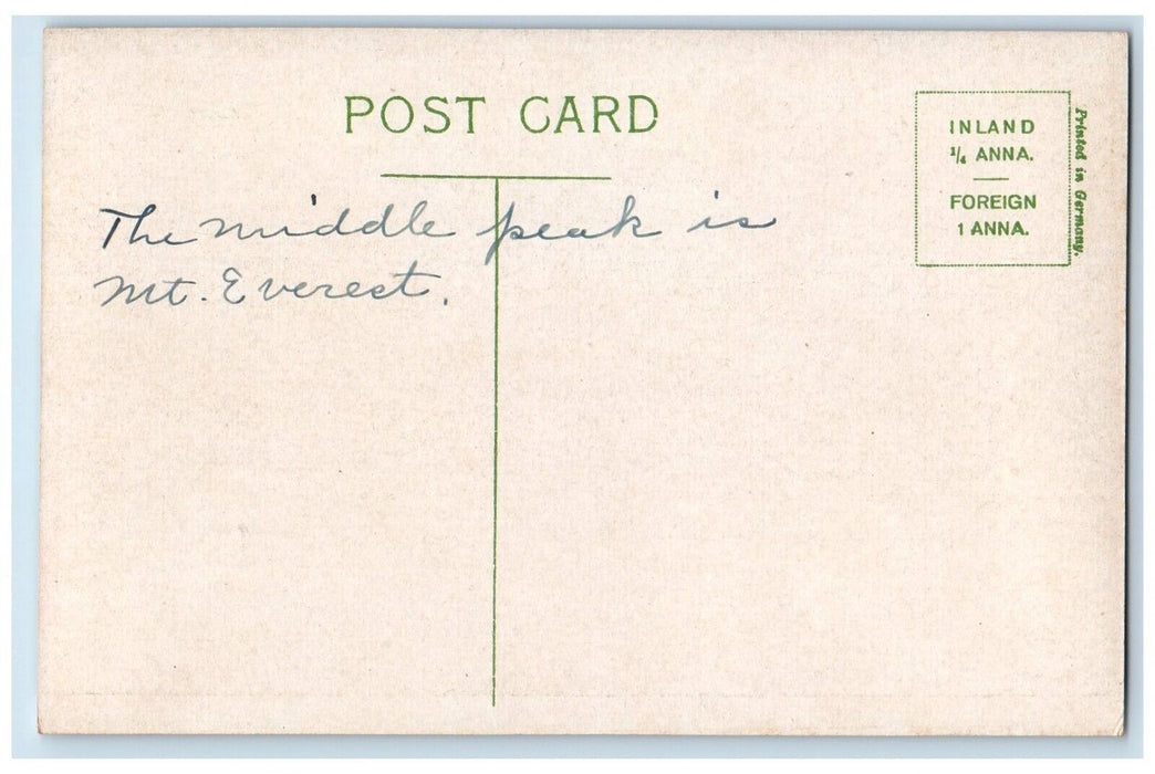 c1910's Telephoto Of Mt. Everest From Sandakphu Darjeeling India Postcard