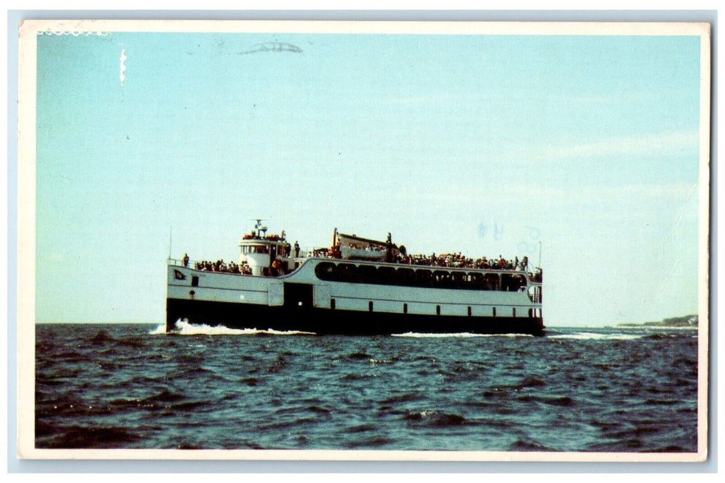 1984 Block Island Ferry Point Judith Providence Rhode Island RI Posted Postcard