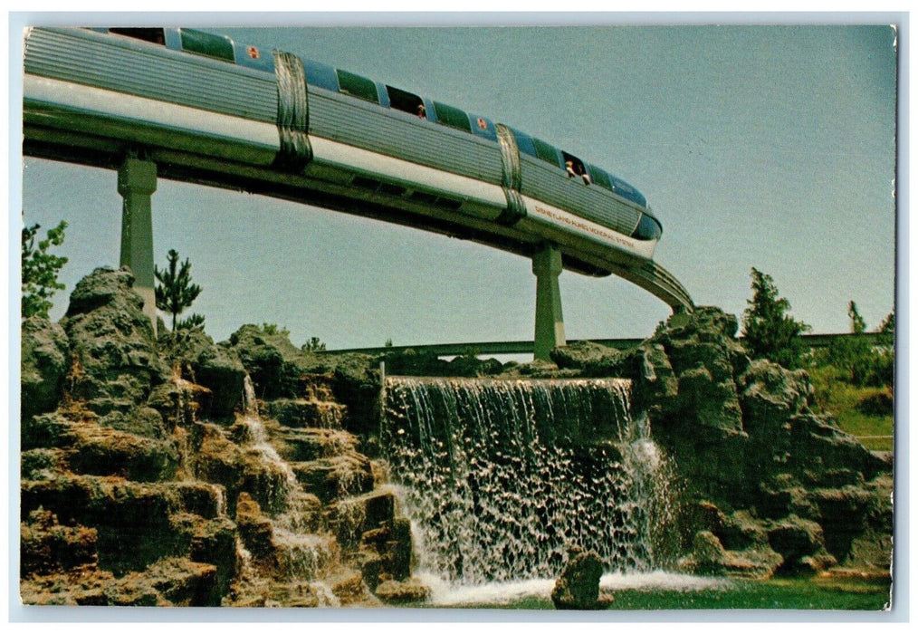 c1960 Monorail Train Tomorrowland Highway Sky Disneyland Transportation Postcard