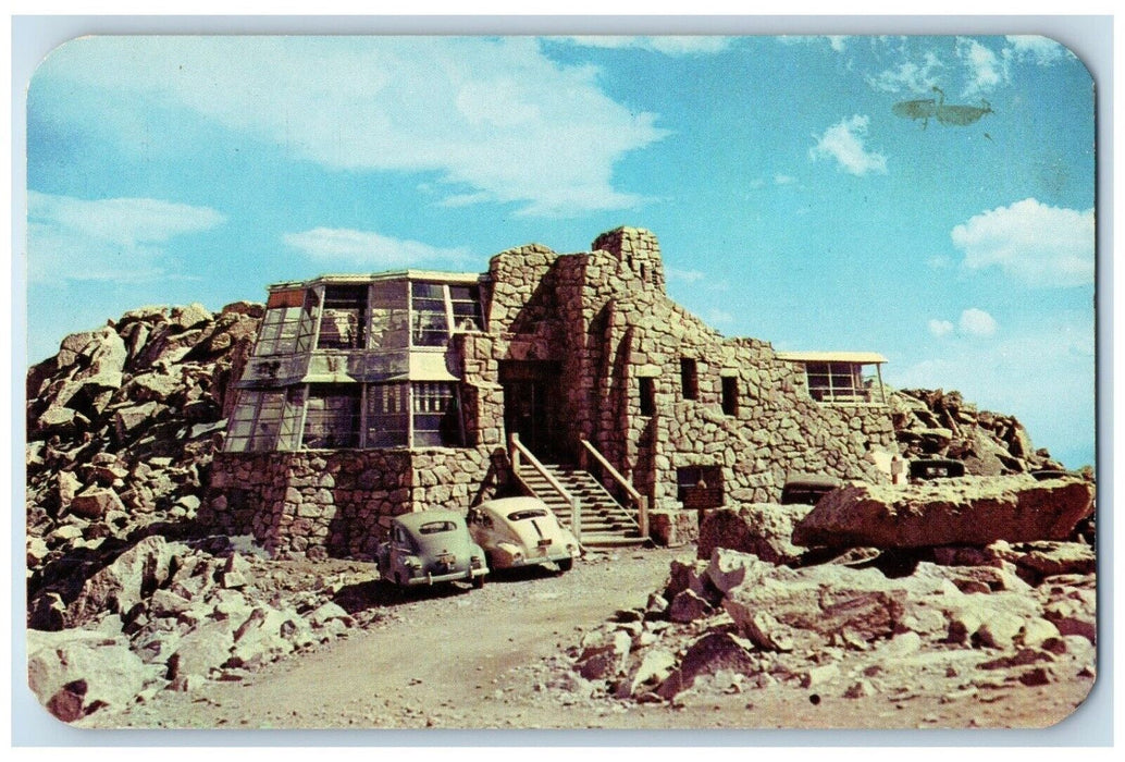 c1960 Mount Evans Crest House Highway Denver Mountain Parks Colorado CO Postcard