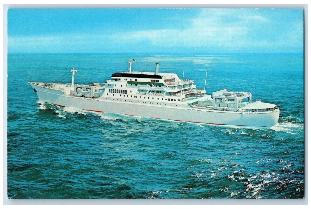 c1960 Grace Line Santa Magdalena Santa Mariana Santa Maria Cruise Ship Postcard