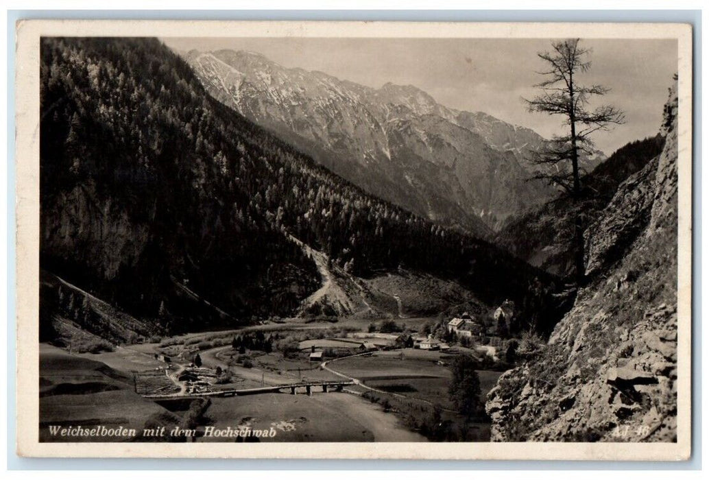 1951 Hochschwab Mountains View Weichselboden Austria RPPC Photo Posted Postcard