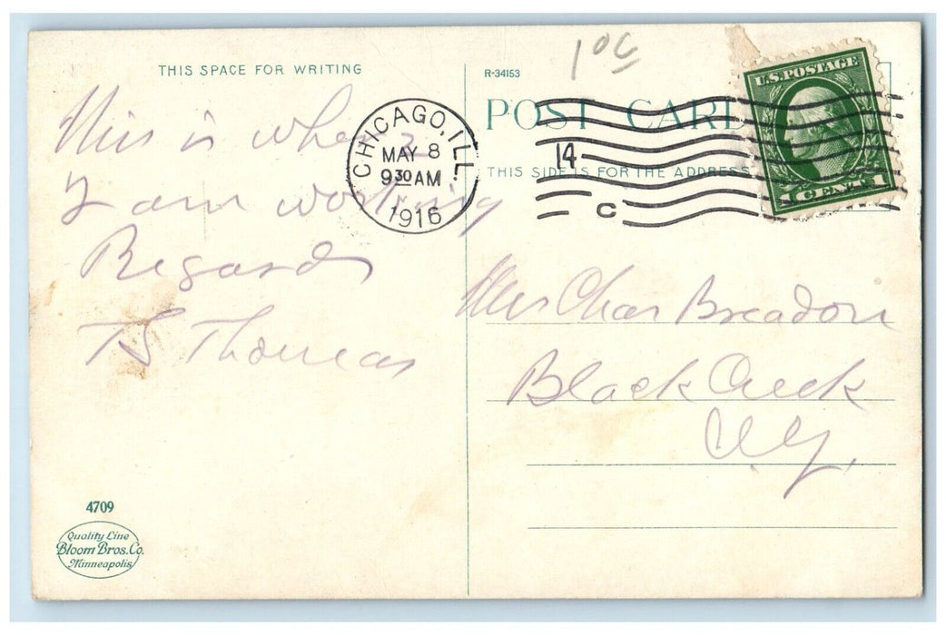 1916 Rear View St Mary Hospital Building Rochester Minnesota MN Vintage Postcard