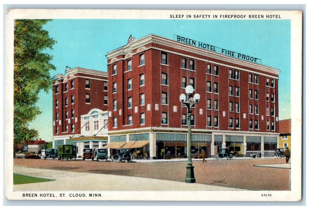 c1940 Breen Hotel St Cloud Building Sleep Safety Fireproof Minnesota MN Postcard