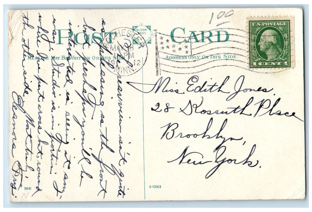 1912 Rear View St Mary Hospital Building Rochester Minnesota MN Vintage Postcard