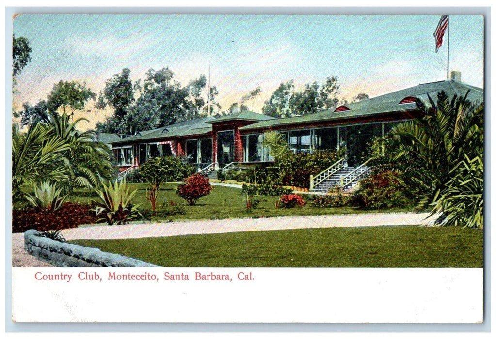 c1910's Country Club Monteceito Santa Barbara California CA Antique Postcard