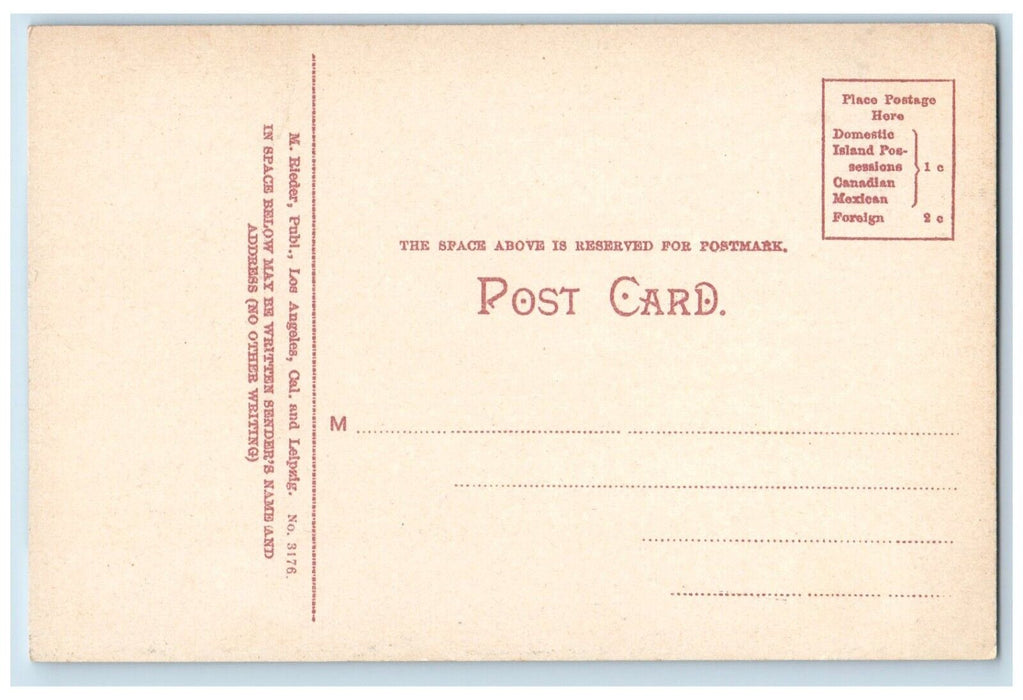 c1910's Country Club Monteceito Santa Barbara California CA Antique Postcard