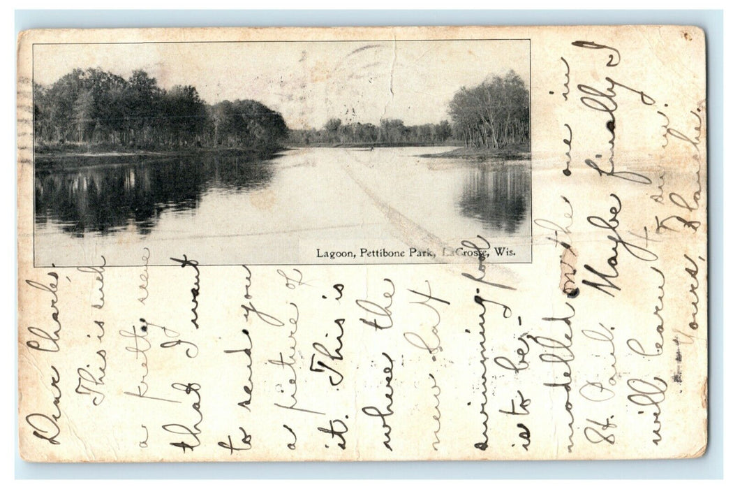 1904 Lagoon Pettibone Park LaCrosse Wisconsin WI Posted Antique Postcard