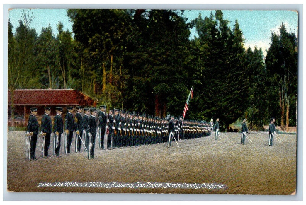 The Hitchcock Military Academy San Rafael Marin County California CA Postcard